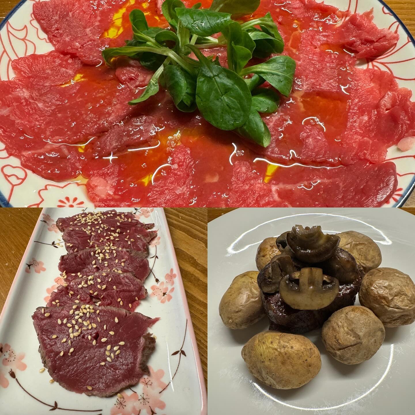 Letztes mal gekocht in 2023. Heute gabs Carpaccio, Beef Tataki und ein Filet Steak. #byebye2023 #hello2024 #ilovetocook #beeffilet #foodporn